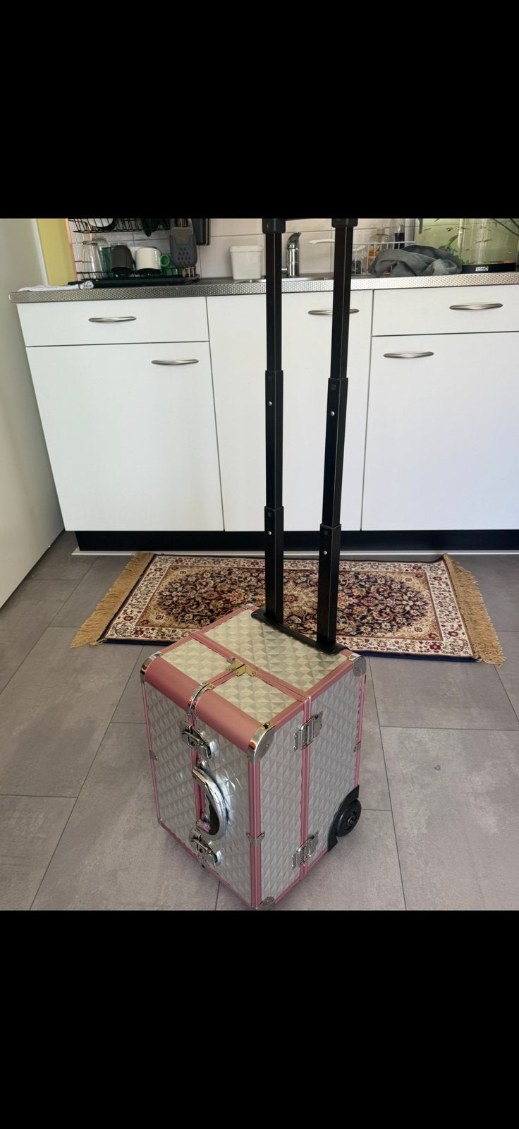 Professionele Make-up Trolley / Beautycase op wielen – Roze/, Ophalen, Gebruikt, Roze