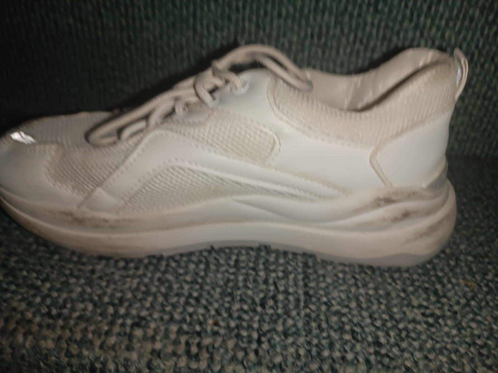 Witte sneakers, maat 38, gedragen, Ophalen, Gedragen, Wit, Sneakers of Gympen
