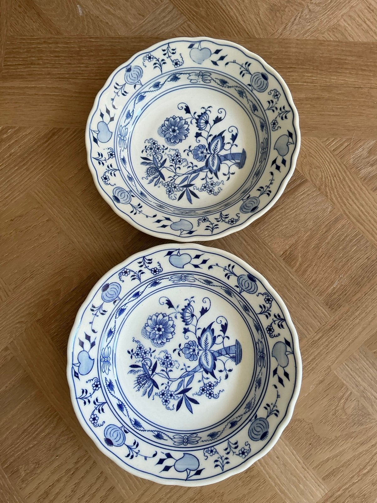 zwiebelmuster diep bord,blue onion bord ,porselein bord, Verzenden