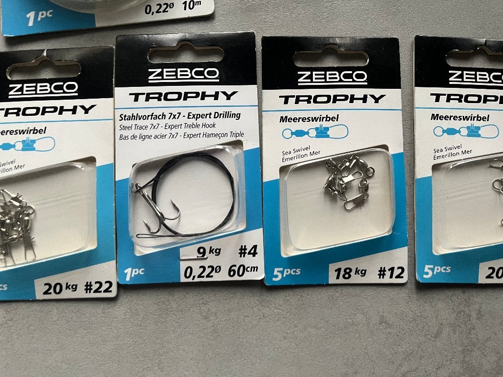 adv 58 /  NIEUW mixset diverse blisters ZEBCO TROPHY, Ophalen of Verzenden, Nieuw, Overige typen
