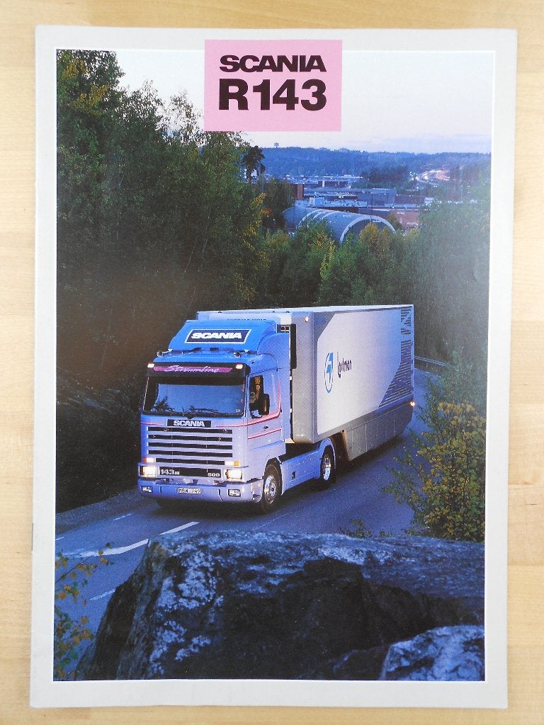 Scania R143 Brochure 1990 – Streamline 143 V8, Verzenden, Zo goed als nieuw, Overige merken, Scania