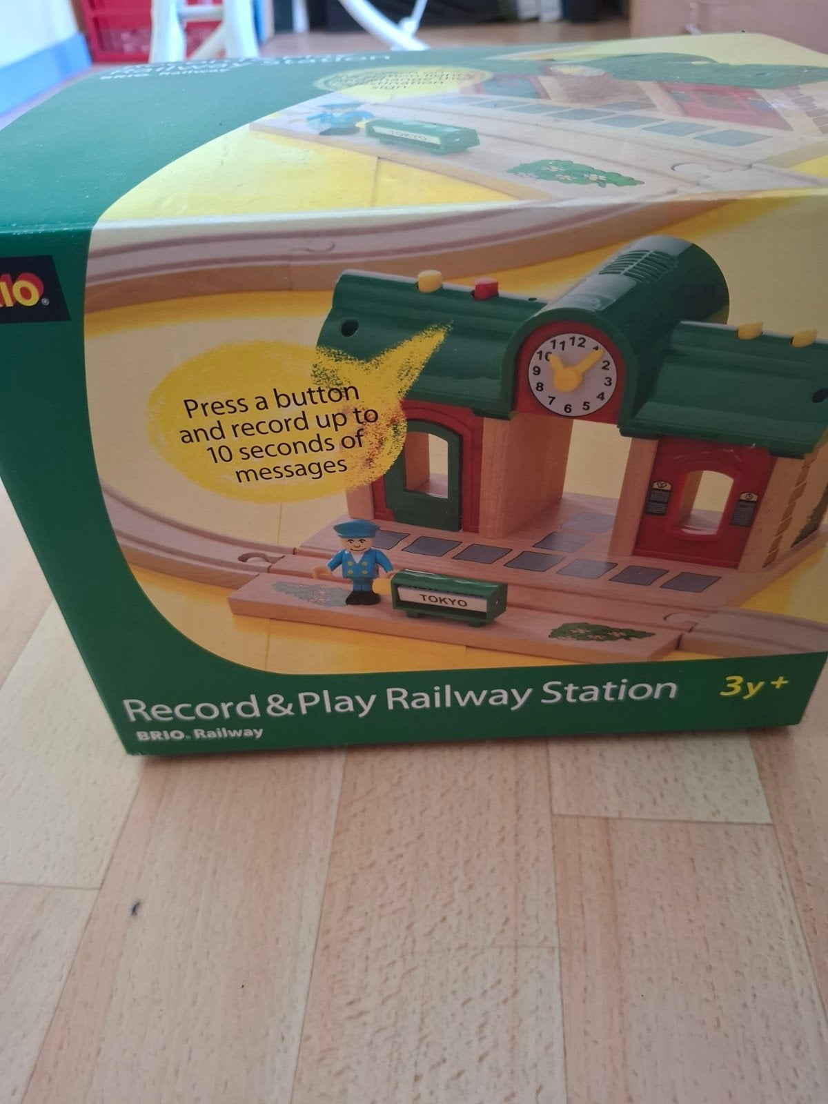 Grote set Brio houten treinrails en station, Ophalen of Verzenden, Gebruikt