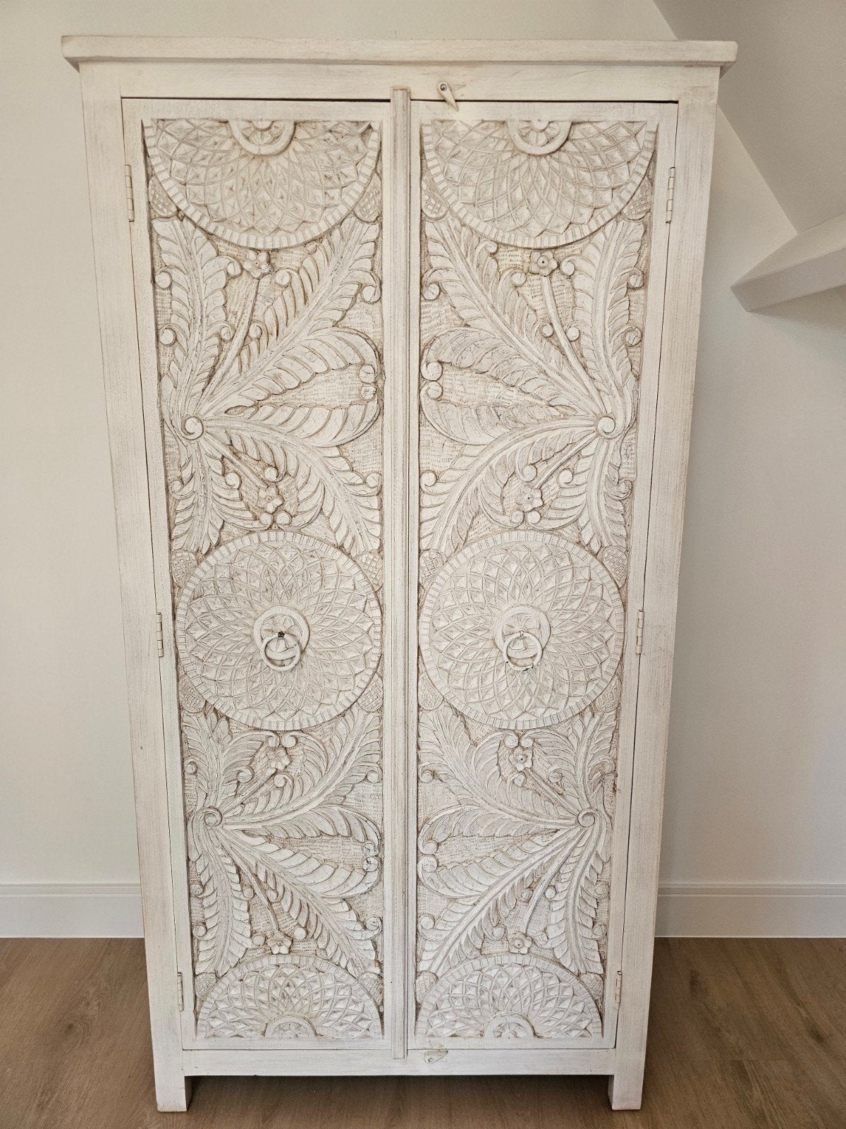 Nieuw binnen✨️! Handgesneden uniek exemplaar Ibiza/Boho, Boho, Vintage, Handgesneden, Met deur(en), Gebruikt, 150 tot 200 cm