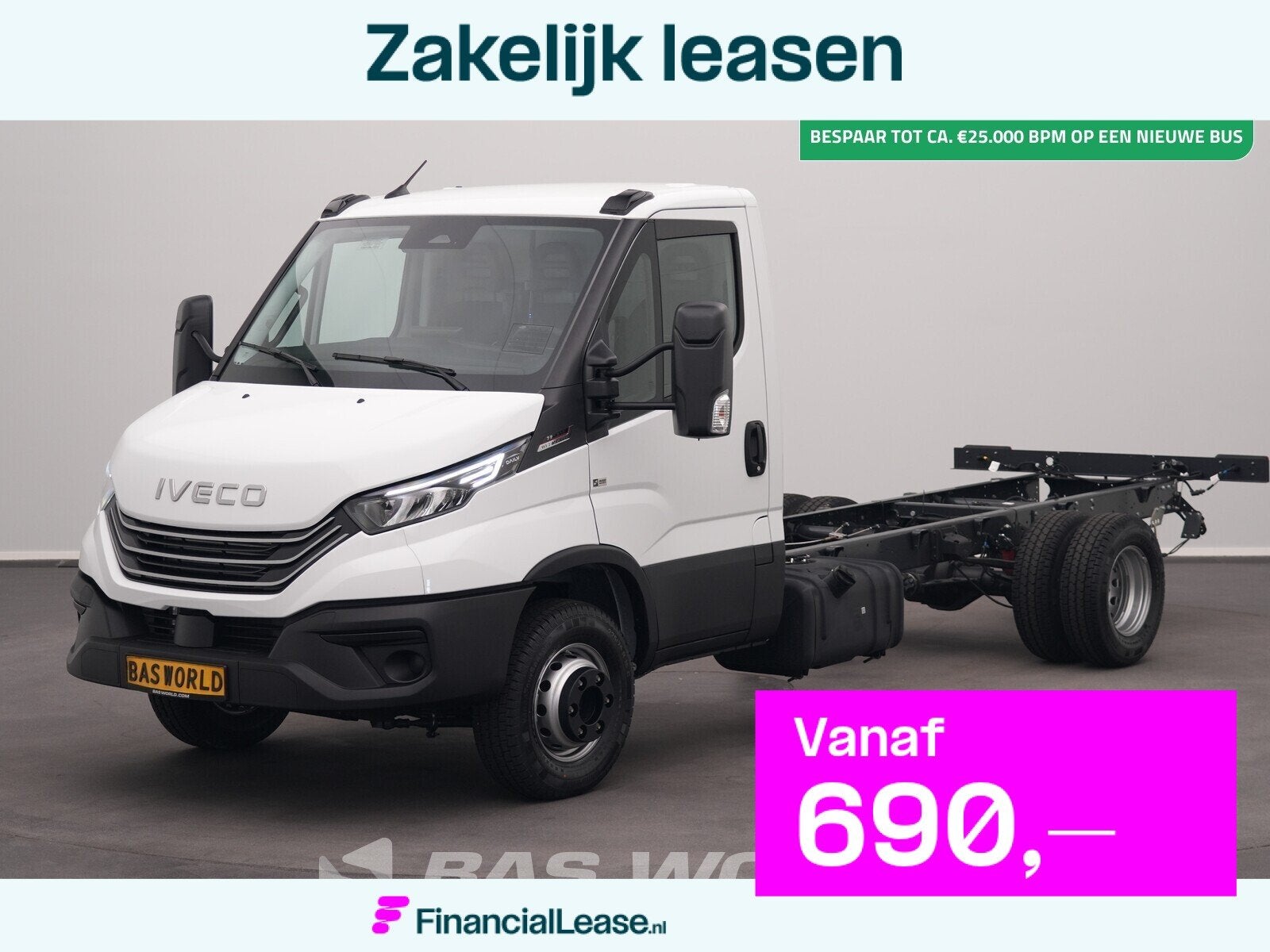Iveco Daily 72C21 Automaat 4100wb Luchtvering CarPlay ACC LE, Automaat, Stof, Euro 6, 4 cilinders