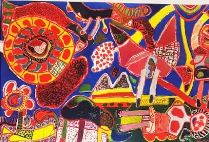 Corneille Tuin der Lusten XXL Litho  2.12-1.65, Ophalen, Abstract, Papier/karton, Overige technieken