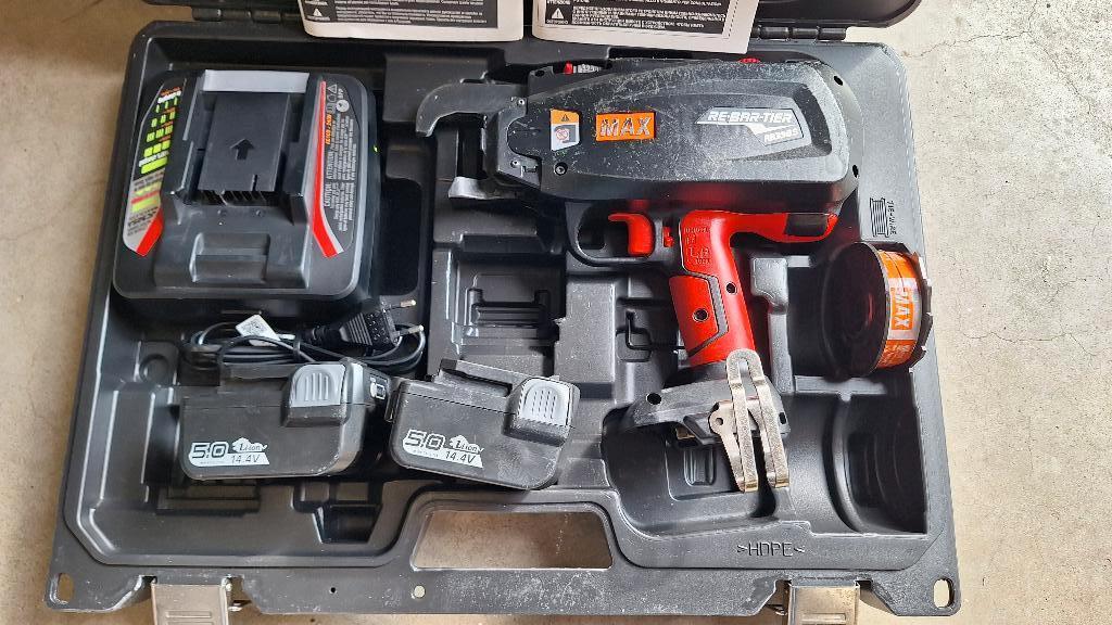 Max RB398S Accu Vlechtmachine Vlechttang Vlechtapparaat, ., Ophalen of Verzenden, Zo goed als nieuw, .