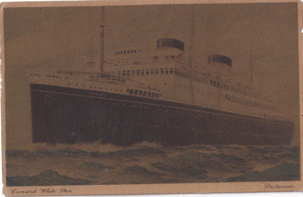 MV Britannic - Cunard White Star (A2911), Verzenden, Gebruikt, Kaart, Foto of Prent