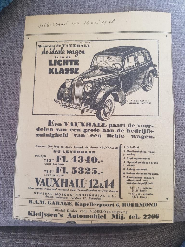 Vauxhall, Verzamelen, Automerken, Motoren en Formule 1, Nieuw, Auto's, Ophalen of Verzenden