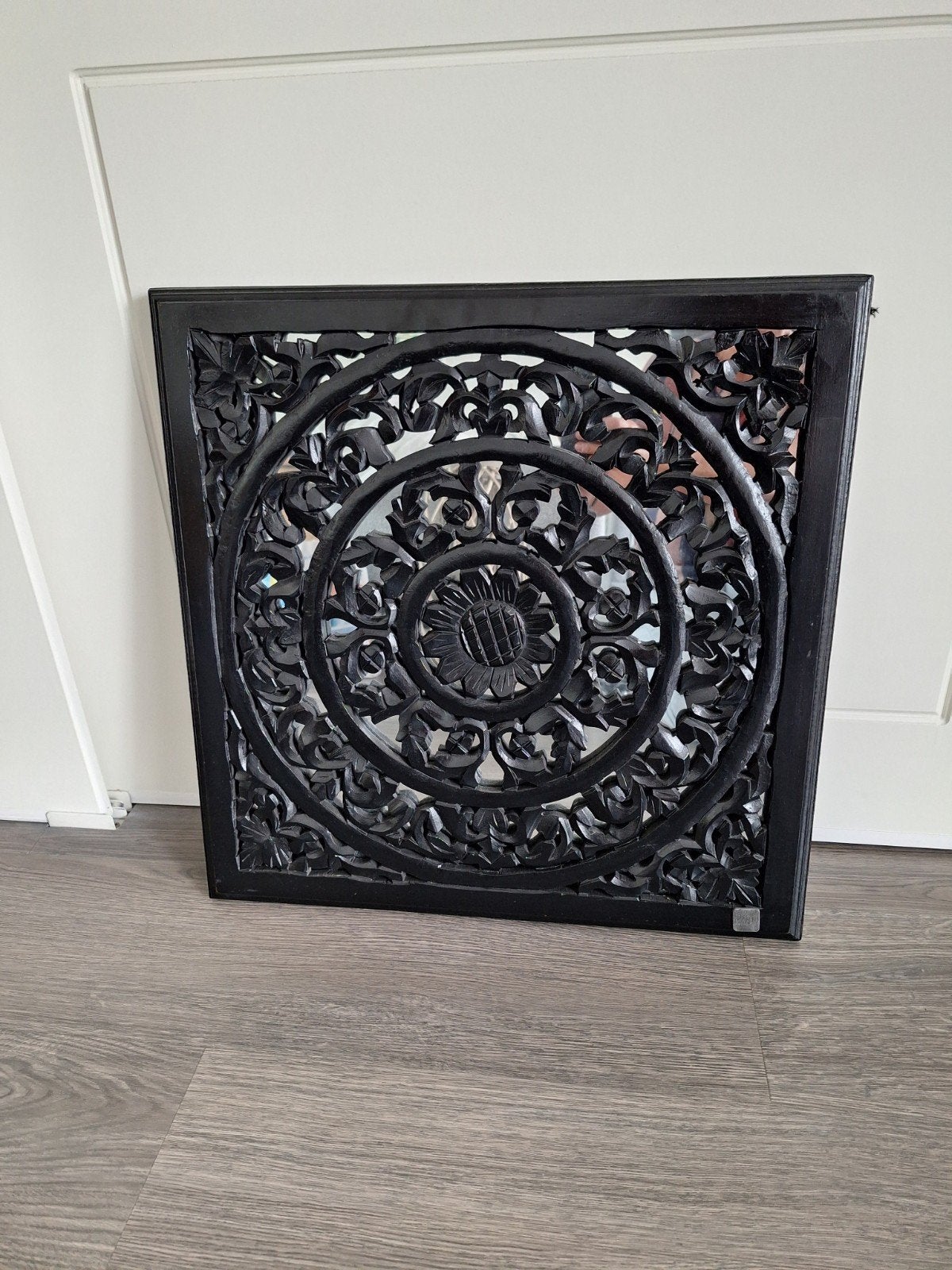 Houten wandpaneel met spiegel, Ophalen, Nieuw