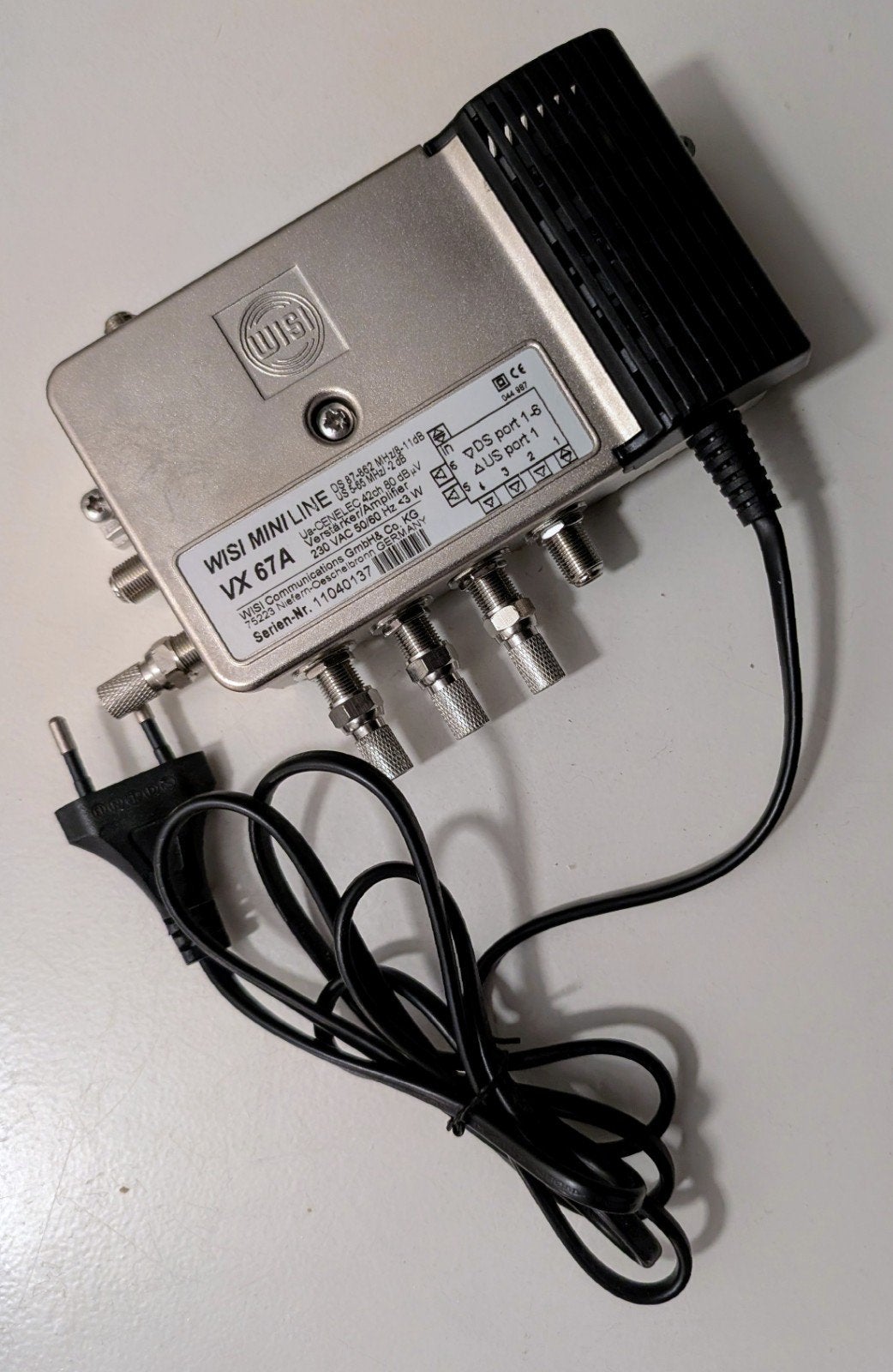 Wisi Mini VX 67A coax versterker, Ophalen of Verzenden, Gebruikt, Toebehoren