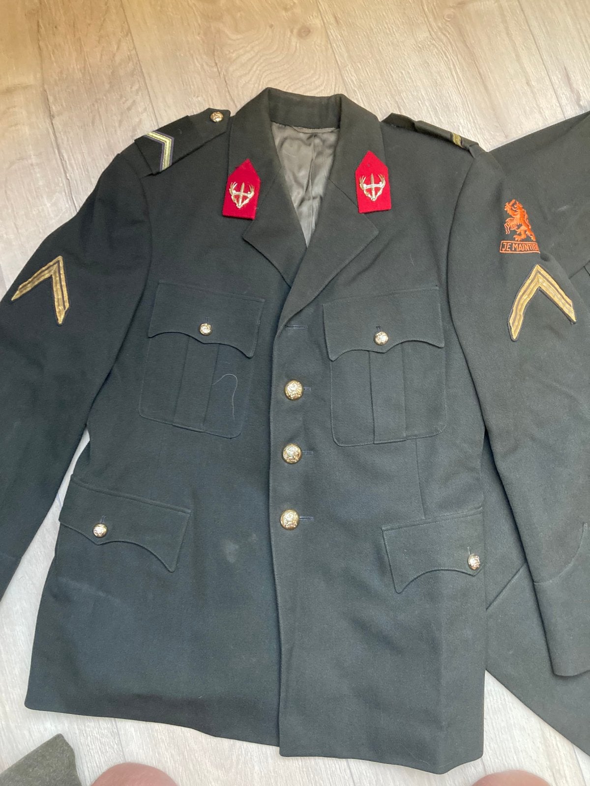 DT jas Stoottroepen kleermakers aanmaak, Verzamelen, Ophalen of Verzenden, Landmacht, Nederland, Kleding of Schoenen