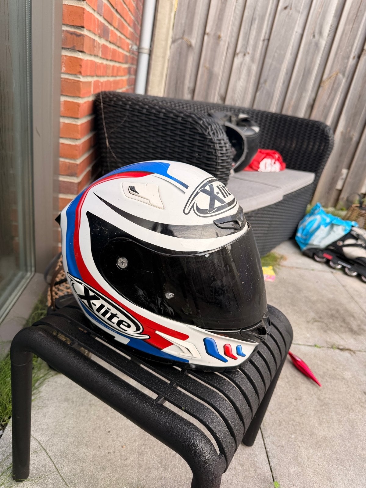X-Lite Integraalhelm - Wit, Rood, Blauw Design, Ophalen of Verzenden, Tweedehands, Integraalhelm, Overige merken