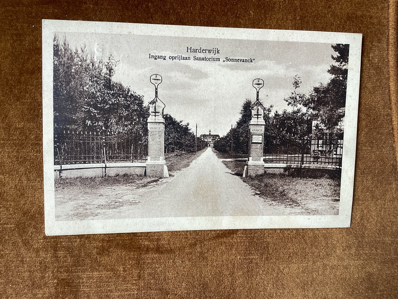 Harderwijk. Ingang oprijlaan sanatorium Sonnevanck.1923., Ophalen of Verzenden, 1920 tot 1940, Gelderland