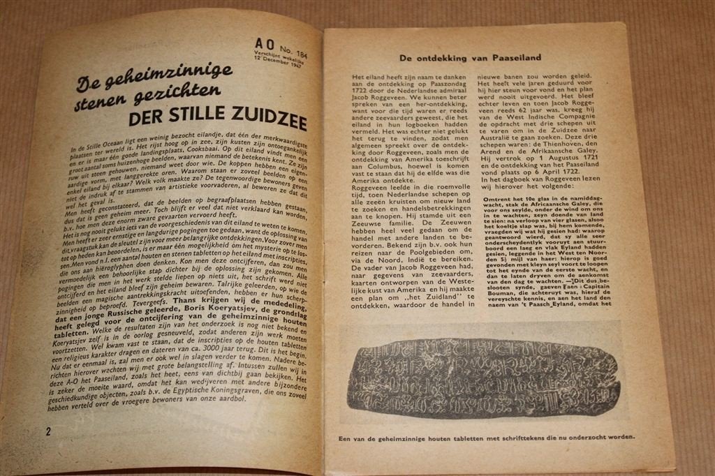 Afgodsbeelden van Paaseiland [1947] — Geheimzinnige Stenen, Boeken, Ophalen of Verzenden, Gelezen, Europa
