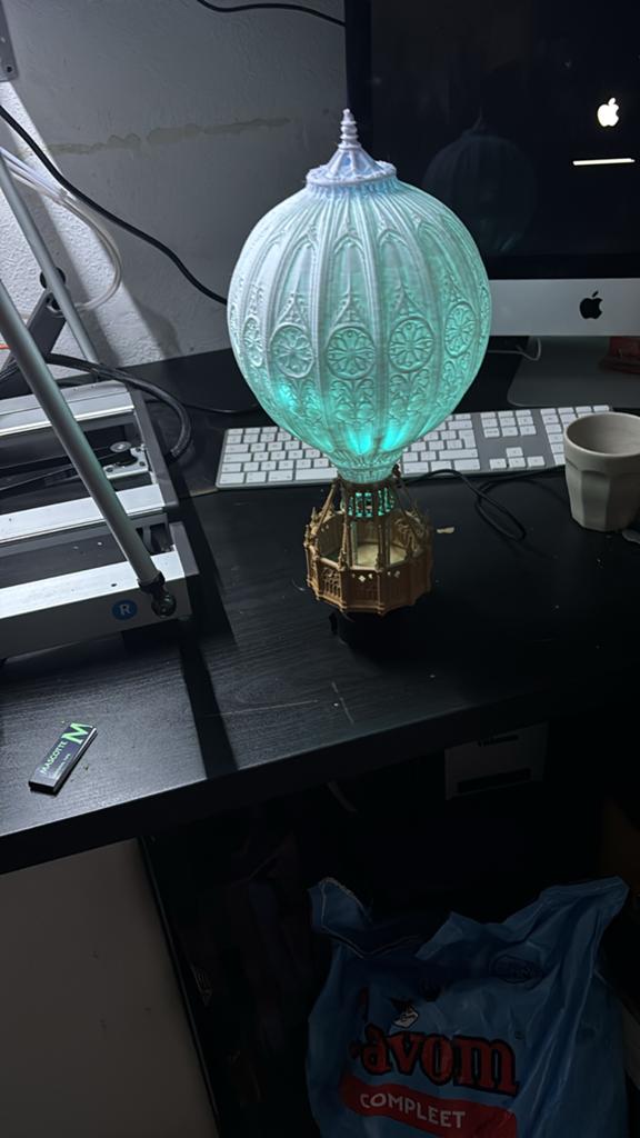 Unieke 3D-geprinte heteluchtballon lamp, Ophalen of Verzenden, Nieuw