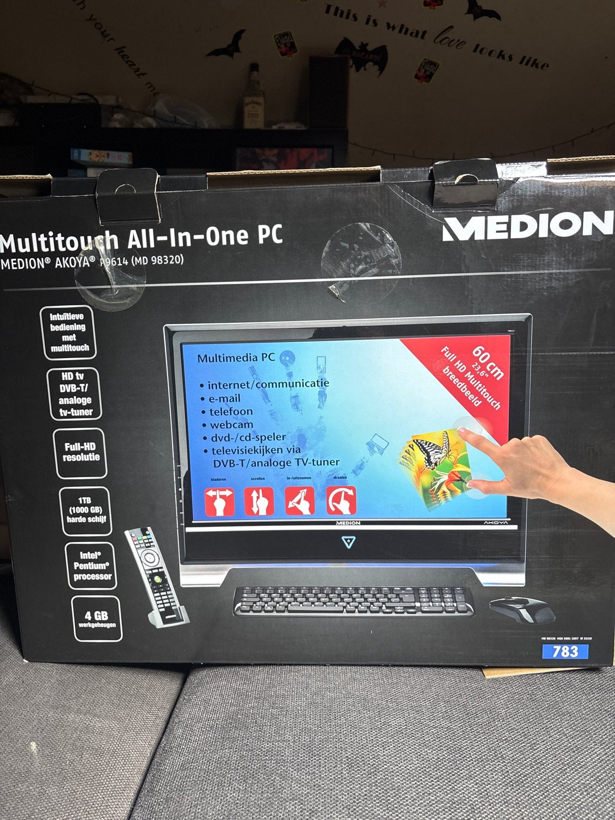 Medion Akoya P9614 All-in-One PC - Multitouch, Full HD, Computers en Software, Gebruikt, HDD, Met monitor, Ophalen of Verzenden