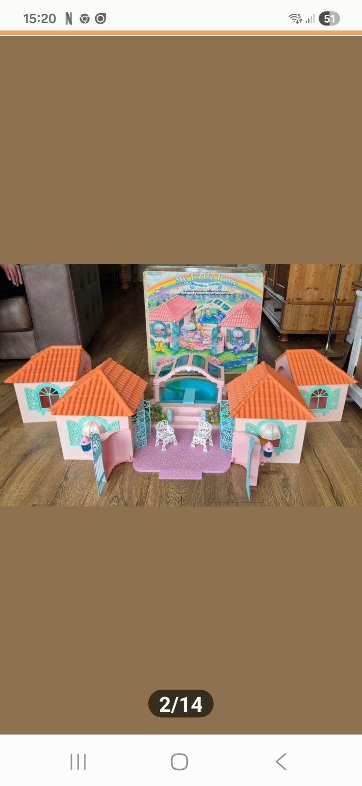 My Little Pony Paradise Estate speelhuis met originele doos, Kinderen en Baby's, Speelgoed | My Little Pony, Ophalen, Gebruikt