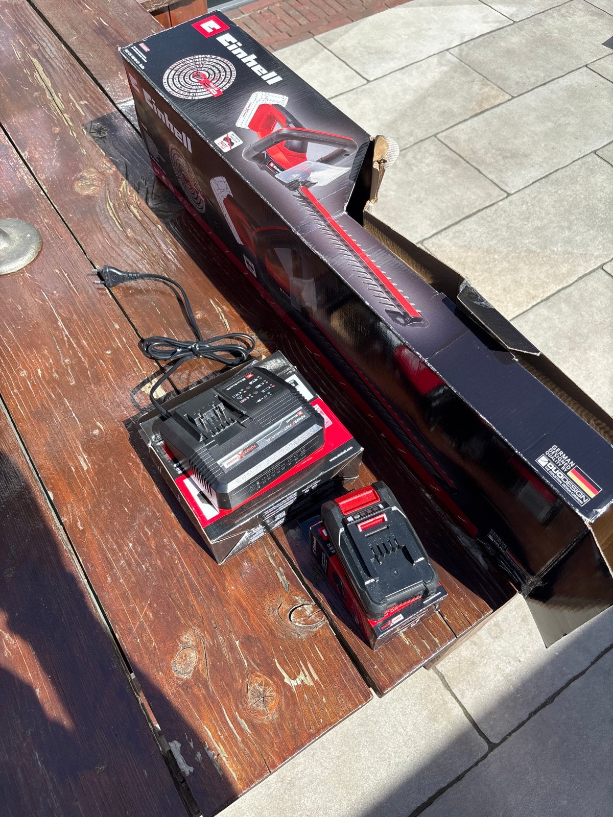 Einhell Heggenschaar GC-CH 18/40 Li-Solo met Accu & Lader, Ophalen, Zo goed als nieuw, Accu