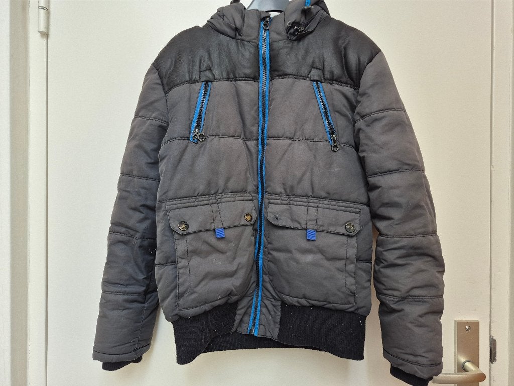 MTC / SHOEBY grijze winterjas voor jongen maat 164, Gebruikt, Ophalen of Verzenden, Jongen, Jas