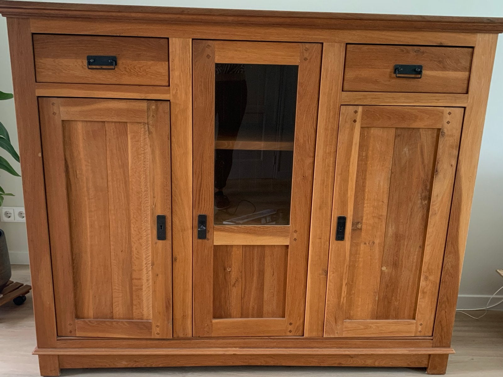 Prachtige geoliede eiken kast - 160x130 cm, Ophalen, 150 tot 200 cm, Eikenhout, Zo goed als nieuw