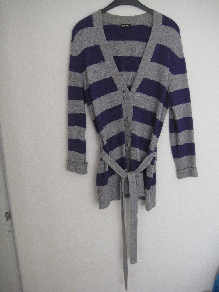 Maat : 40 .Gerry Weber Lang Vest. ( Paars en Grijs.), Maat 38/40 (M), Paars, Gerry Weber., Ophalen of Verzenden