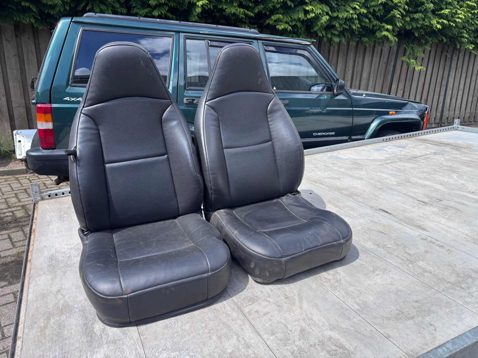 Jeep Wrangler TJ set leren stoelen, Ophalen, Jeep