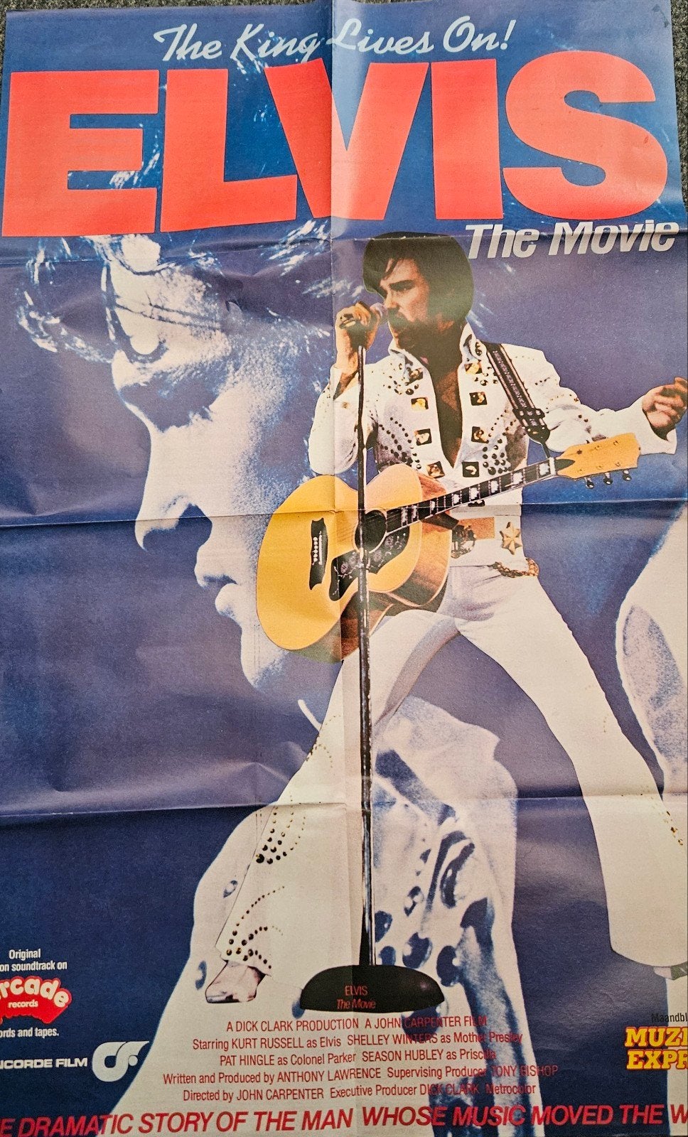 Hele grote Elvis Presley poster, Verzamelen, Ophalen of Verzenden, Zo goed als nieuw, Poster, Artwork of Schilderij