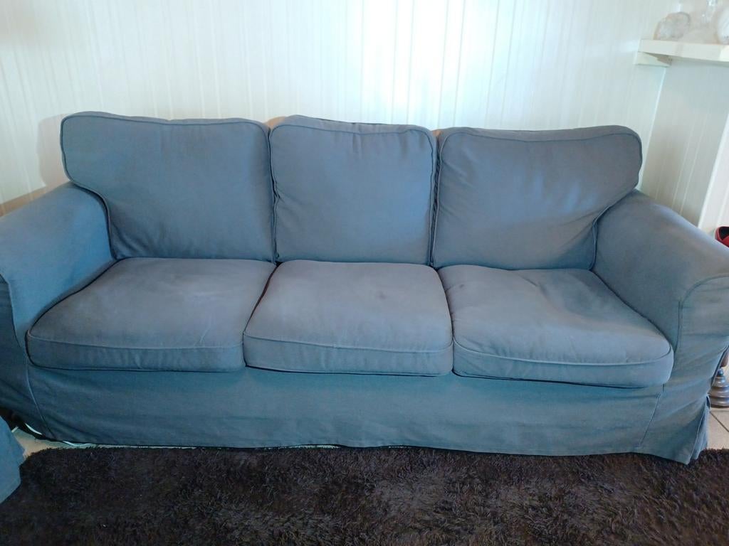 Ikea ektrop 3 zits bank, Gebruikt, Driepersoons, 75 tot 100 cm, Ophalen of Verzenden