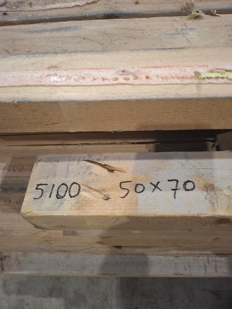 Gebruikte kepers 50 x 70 5100 lang € 1,75 per m1, Gebruikt, 25 tot 50 mm, Ophalen of Verzenden, Plank