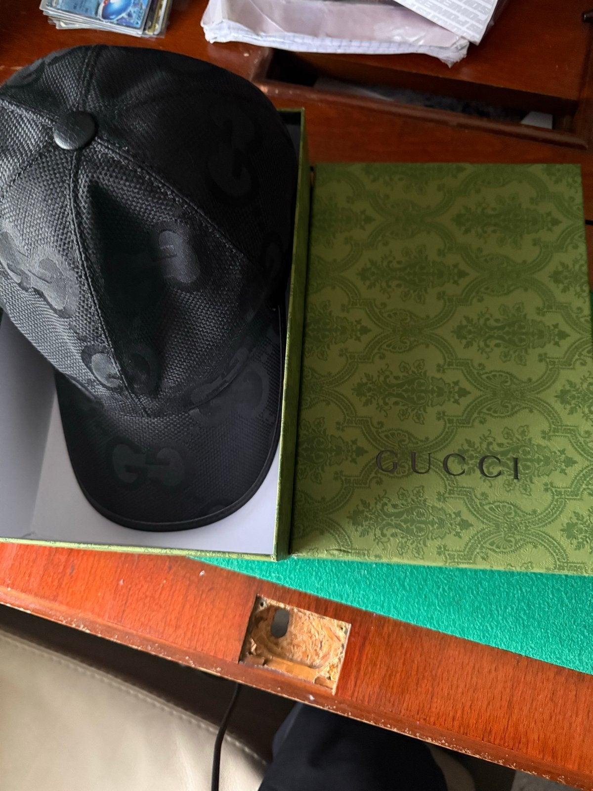 Gucci Pet Maat M - Zwart met GG-patroon, Ophalen, Nieuw, Pet
