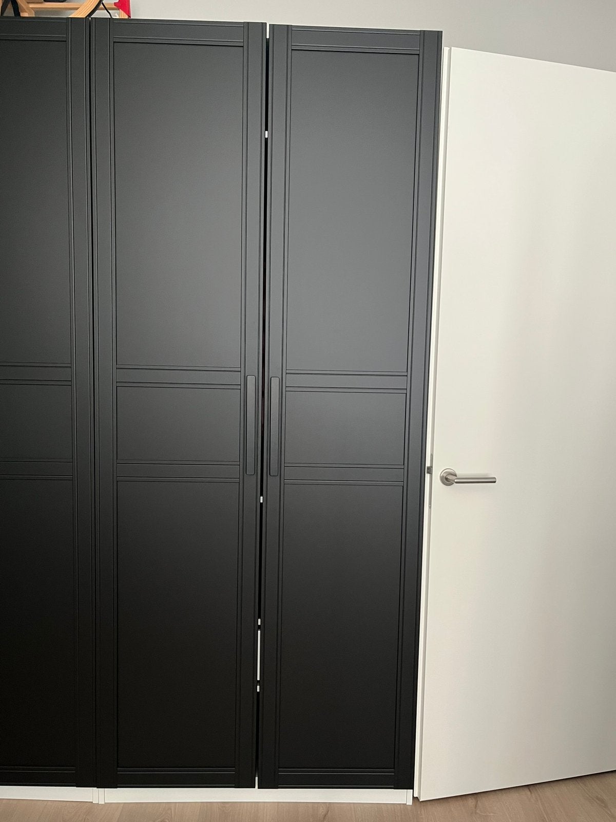 4 Ikea Pax deuren met handgrepen Flisberget antraciet 229x50, Huis en Inrichting, Ophalen, Overige materialen, 200 cm of meer
