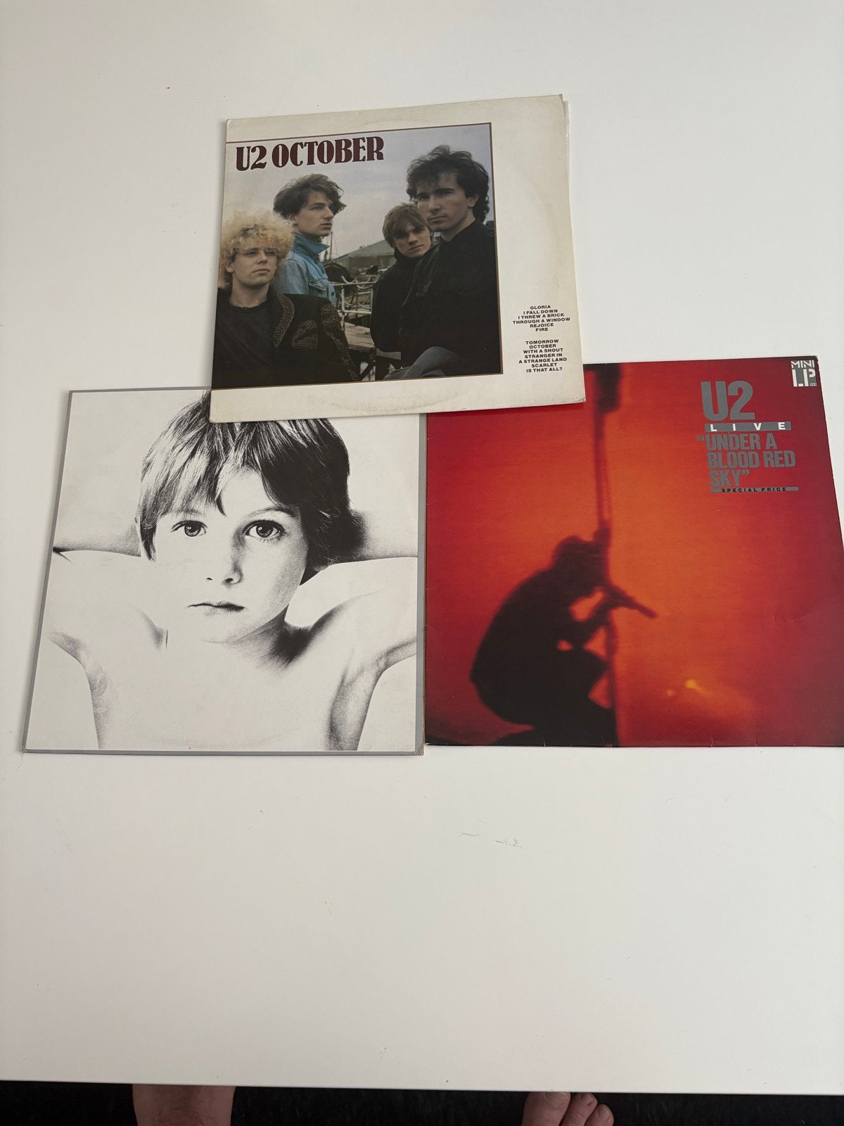 U2 Vinyl LP's: Boy, October, Under a Blood Red Sky, LP, Rock, Gebruikt, Ophalen of Verzenden