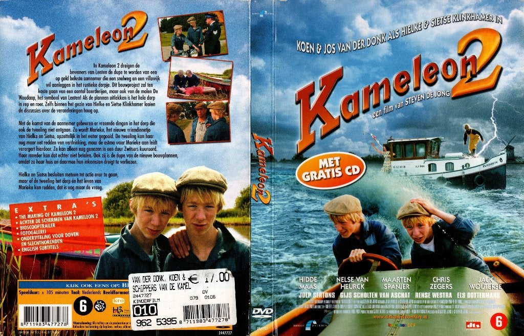 De schippers van de Kameleon 2, dvd + cd, Vanaf 6 jaar, Ophalen of Verzenden, Zo goed als nieuw