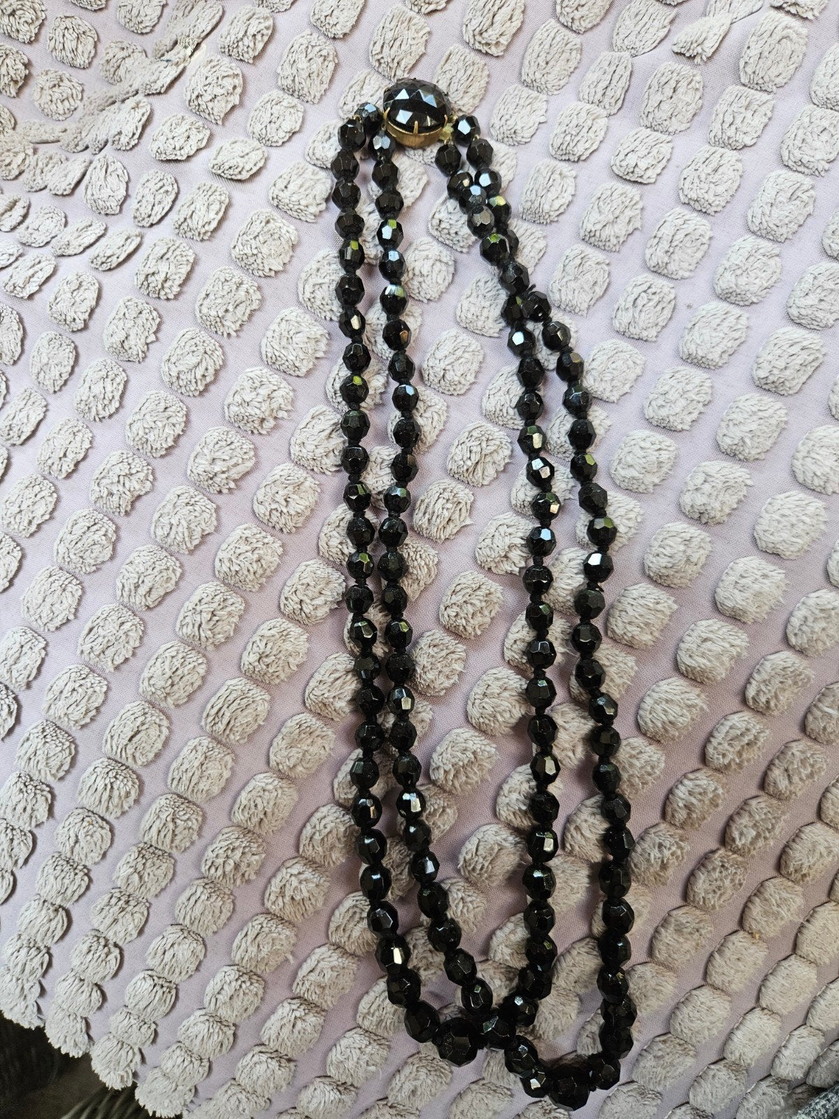 Antieke gitten halsketting/halsketting van gitten, Ophalen of Verzenden, Overige materialen, Ketting, Met edelsteen