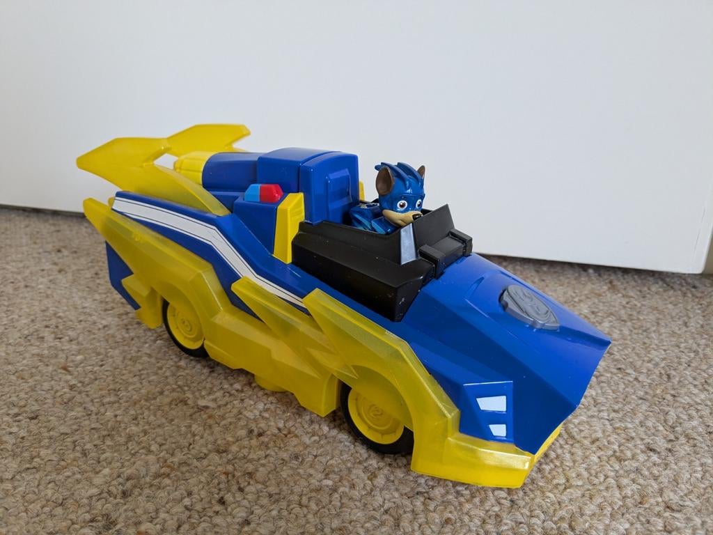 Paw Patrol Mighty Pups Super Paws Chase Deluxe Voertuig, Ophalen, Gebruikt