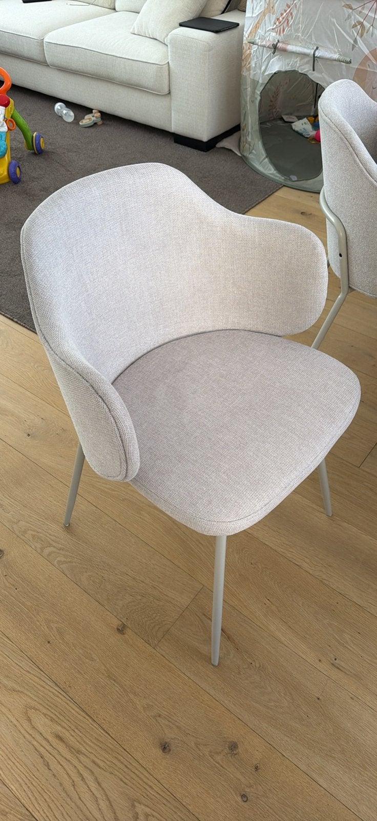 Beige stoel, eettafel stoel, make-up tafel stoel, Ophalen, Kunststof, Overige kleuren, Zo goed als nieuw