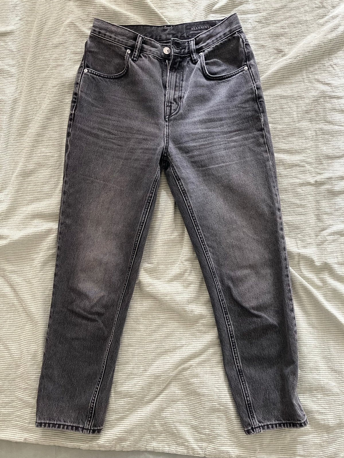 AllSaints Brooke W27 Grijze Jeans, Ophalen of Verzenden, Zo goed als nieuw, Driekwart, Maat 36 (S)