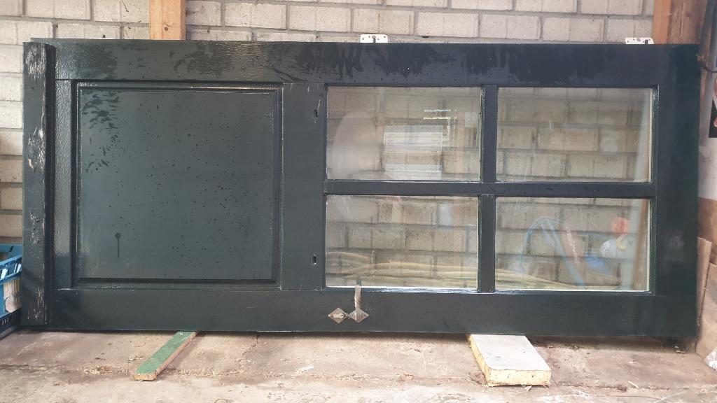 Buitendeuren 3 stuks, Doe-het-zelf en Verbouw, Deuren en Horren, Gebruikt, Buitendeur, 200 tot 215 cm, 80 tot 100 cm, Glas, Hout