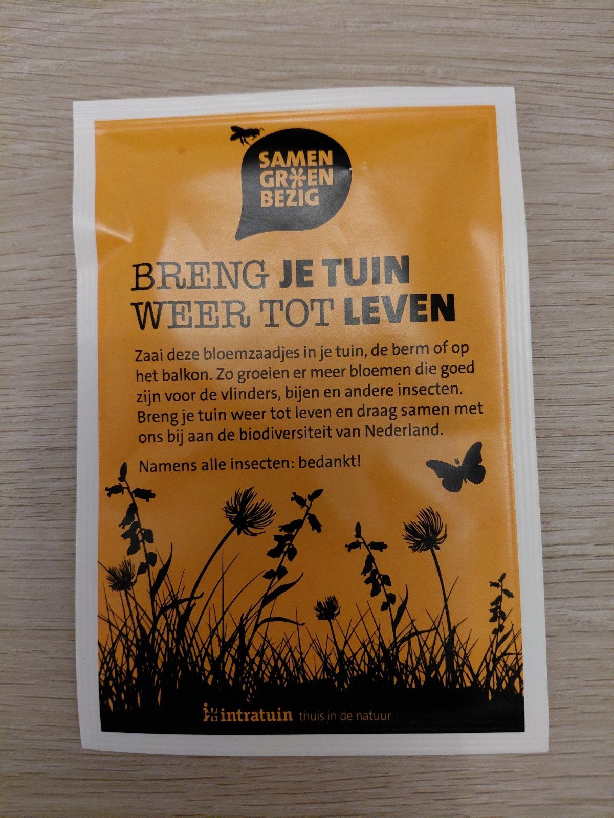 gratis bloemenzaadjes, Ophalen
