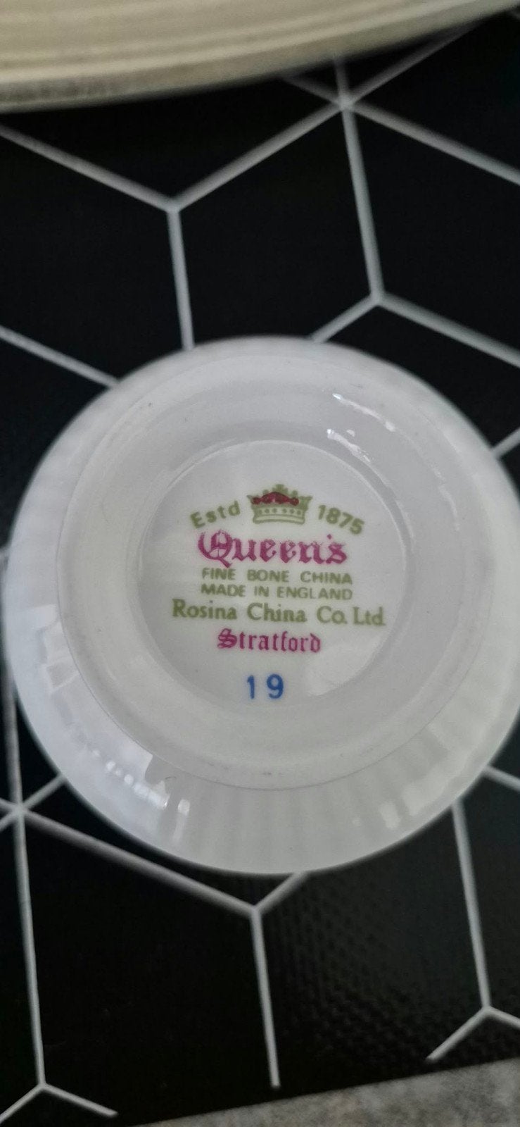 QUEENS ROSINA CHINA STRATFORT, Ophalen, Porselein, Overige stijlen, Kop(pen) en/of Schotel(s)