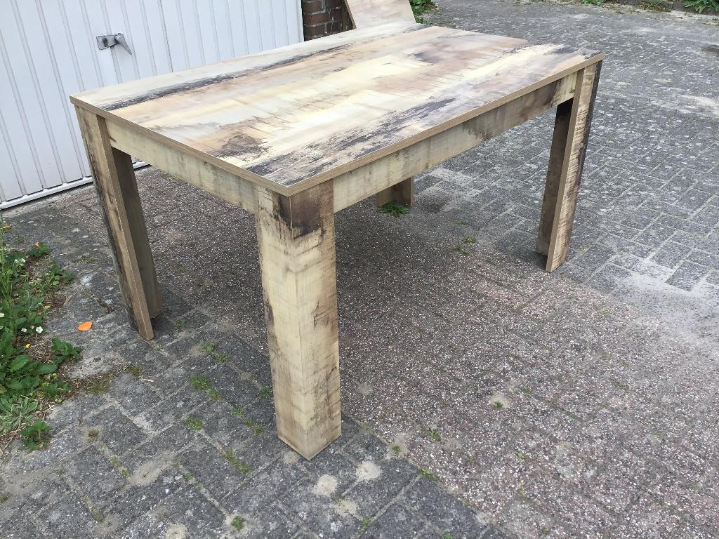 Moderne eettafel 140 x 80 + 40 cm te verlengen, Ophalen, Overige materialen, 100 tot 150 cm, 50 tot 100 cm
