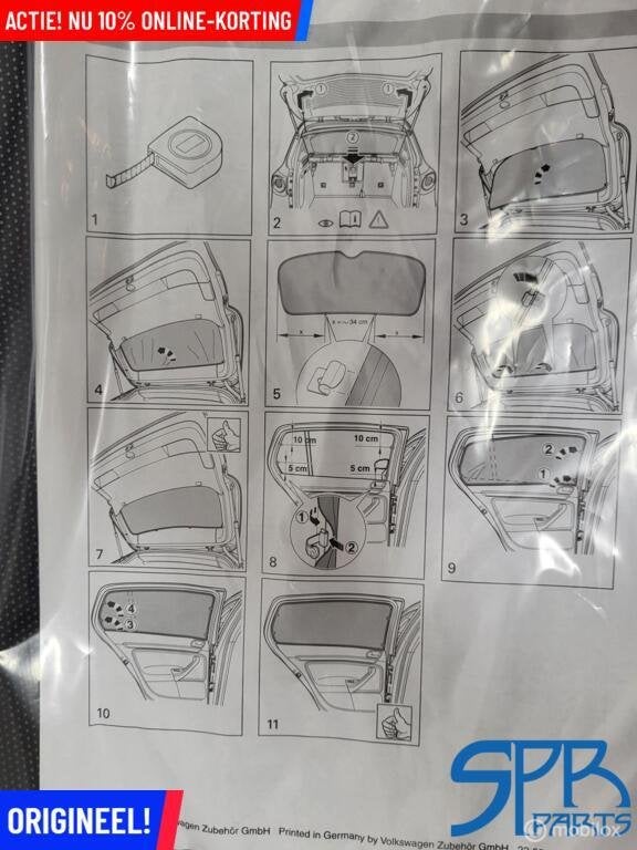 Zonnescherm ZONWERING VW GOLF 5 V 1K0064361 ACHTERKLEP NIEUW, Volkswagen, Nieuw, Ophalen of Verzenden