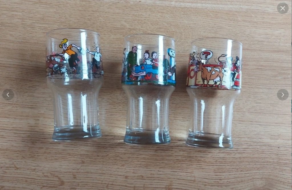 Set drinkglazen suske en wiske, Ophalen of Verzenden, Suske en Wiske, Zo goed als nieuw, Gebruiksvoorwerp