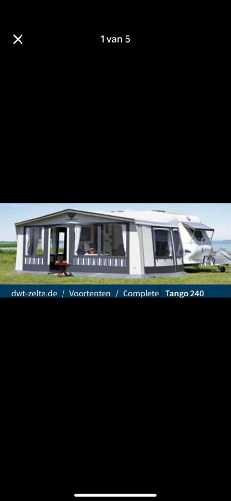 DWT-Zelte Complete Tango 240 Voortent omloop 940/970, Verzenden, Gebruikt, Overige merken