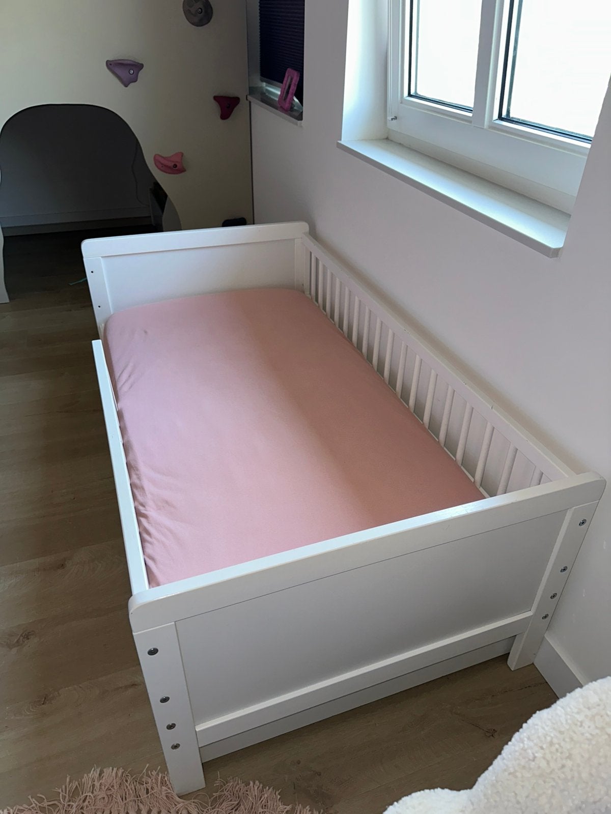 Peuterbed inclusief matras, beddengoed & accessoires, Ophalen, Gebruikt, 70 tot 85 cm, 140 tot 160 cm