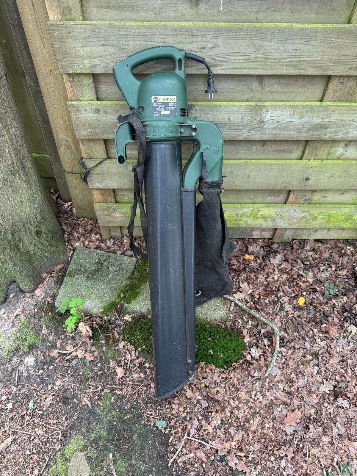 Greenway BR1600 Bladblazer/Bladzuiger 1600W, Tuin en Terras, Gebruikt, Handgedragen, Ophalen of Verzenden, Met opvangzak