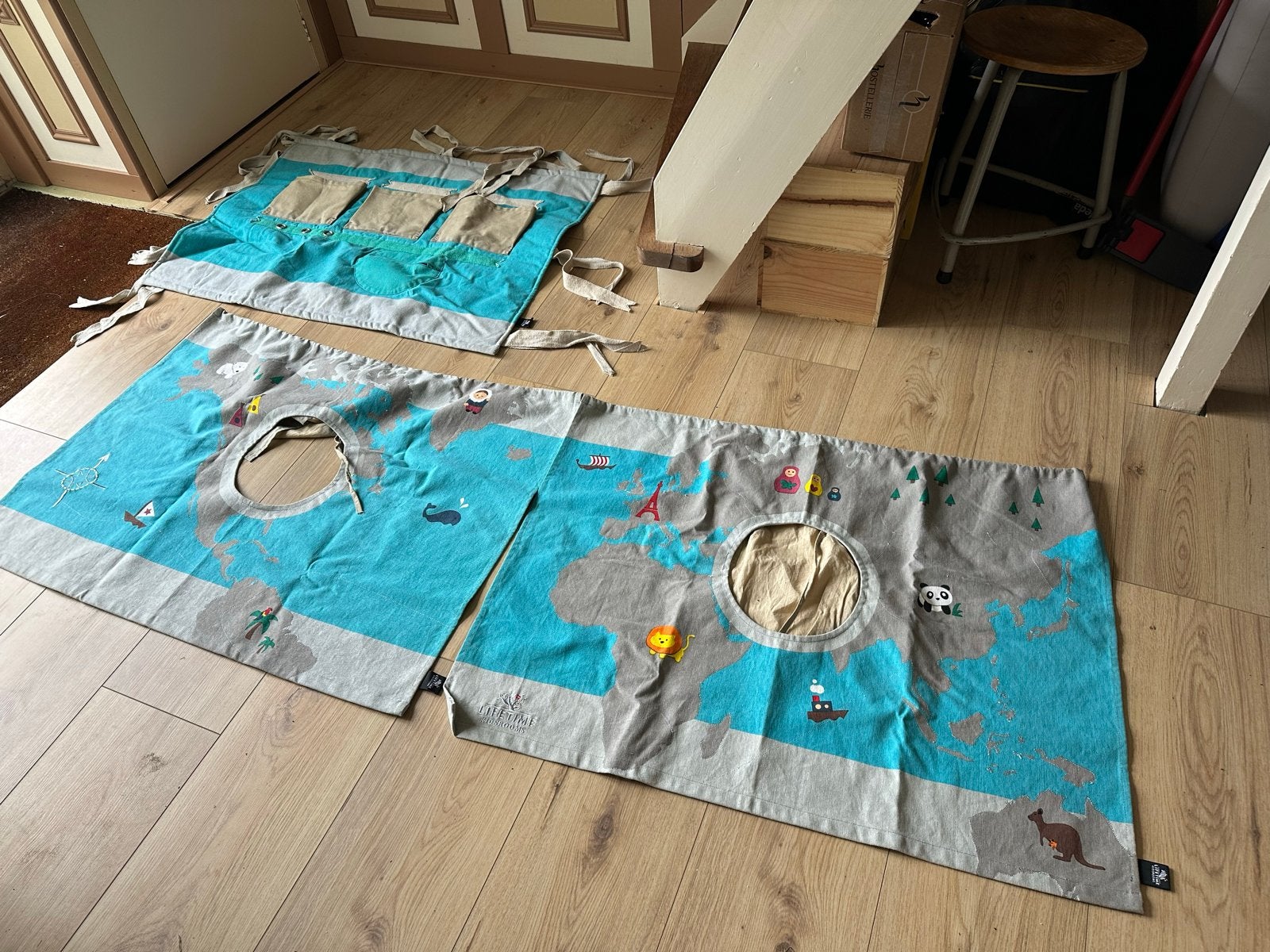 Lifetime Kidsrooms bedtent wereldkaart en opbergzakken, Ophalen of Verzenden, Zo goed als nieuw, Overige typen