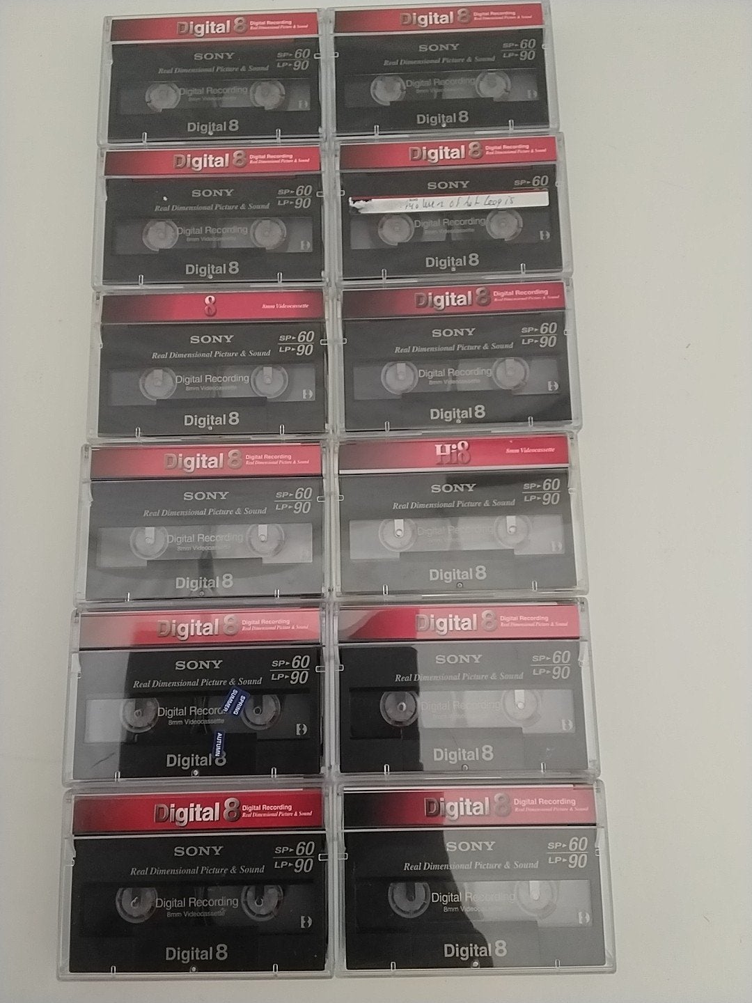 14x Sony Digital 8 videobanden - SP-60 / LP-90, Cd's en Dvd's, Cassettebandjes, Gebruikt, 2 t/m 25 bandjes, Overige genres, Ophalen of Verzenden