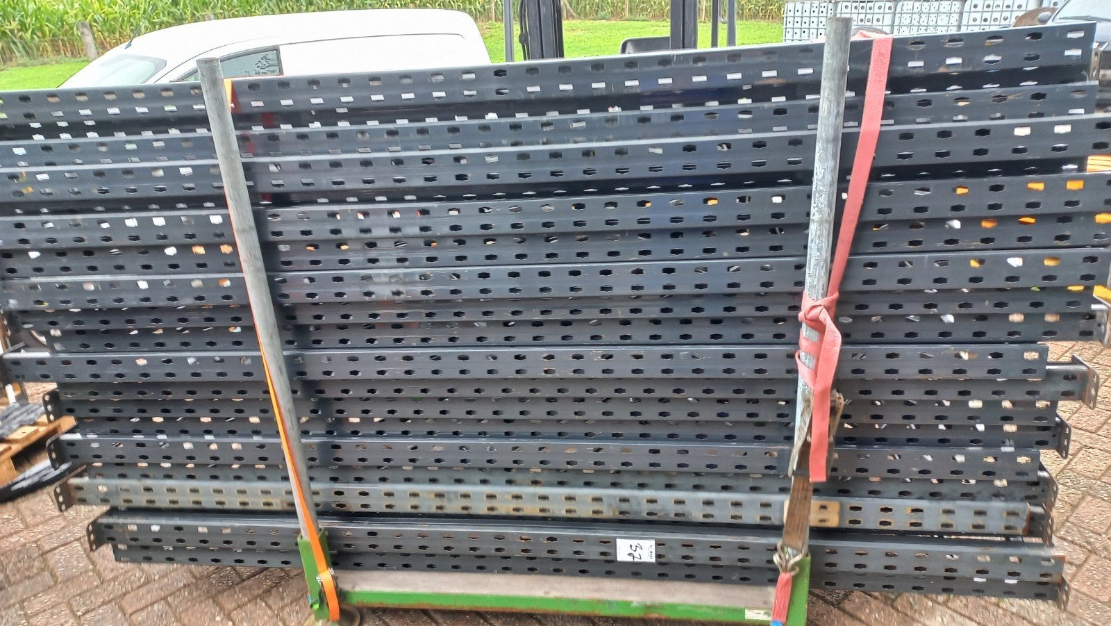 palletstelling te koop 20x staander 270x110 64x liggers, Ophalen