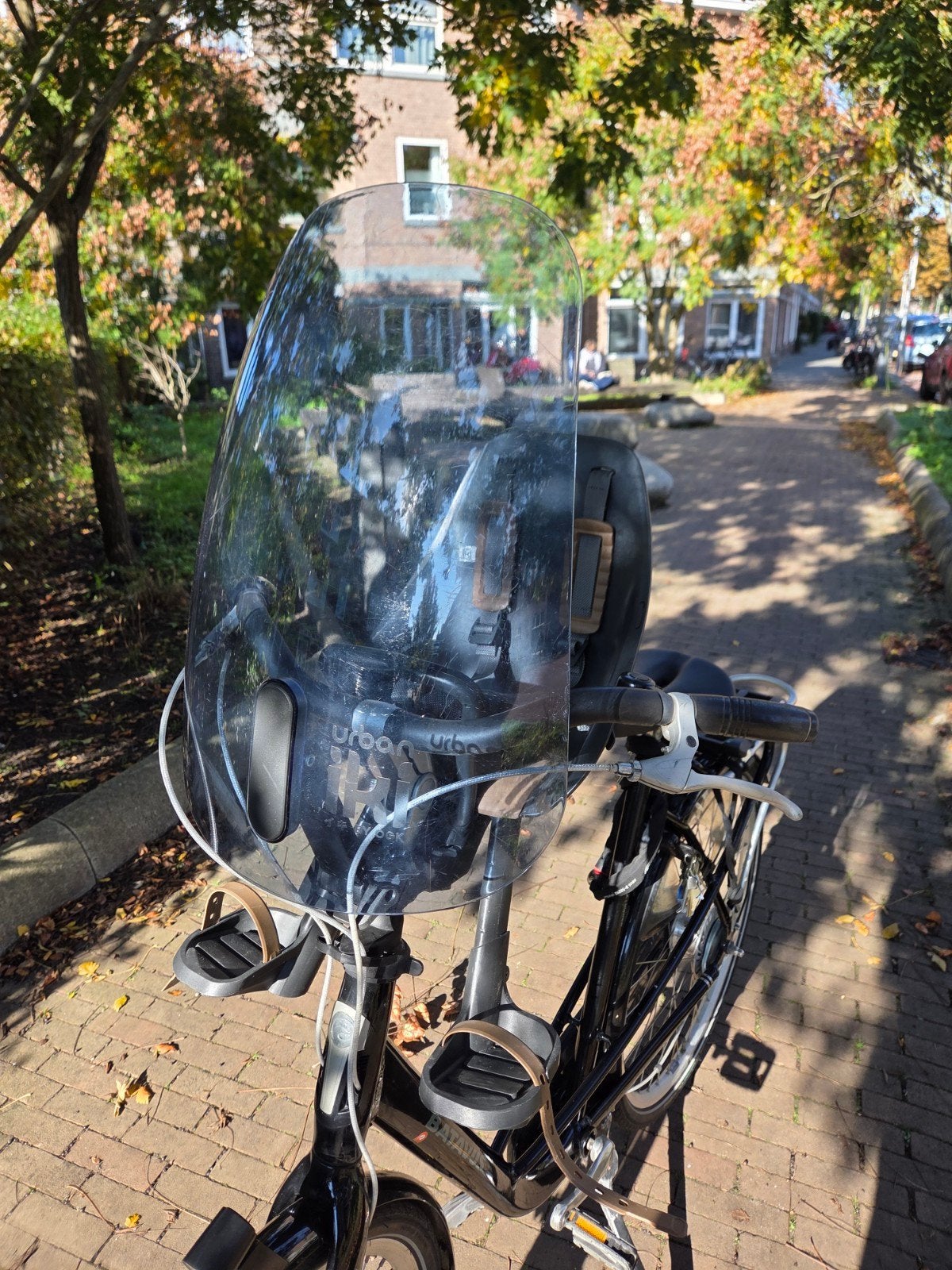 Urban Iki voorzitje met windscherm en 2x mount, Ophalen, Voorzitje, Urban Iki, 0 t/m 13 kg